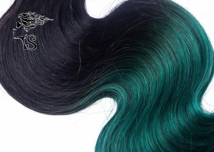 Чернота Кулы для того чтобы позеленеть расширения человеческих волос Омбре с человеческими волосами бразильянина 100%