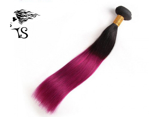 Почерните к пурпурным расширениям волос девственницы расширений 7А 100% волос Омбре индийским прямо