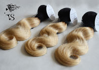Body Wave Blonde 613 Ombre Real Hair Extensions , Malaysian Curly Hair Extensions
