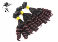 Burgundy Ombre Hair Extensions Weft , Aunty Funmi Ombre Brazilian Hair Bundles