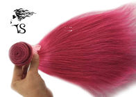 Red Straight Long Human Hair Extensions , No Smell Machine Weft Hair Extensions